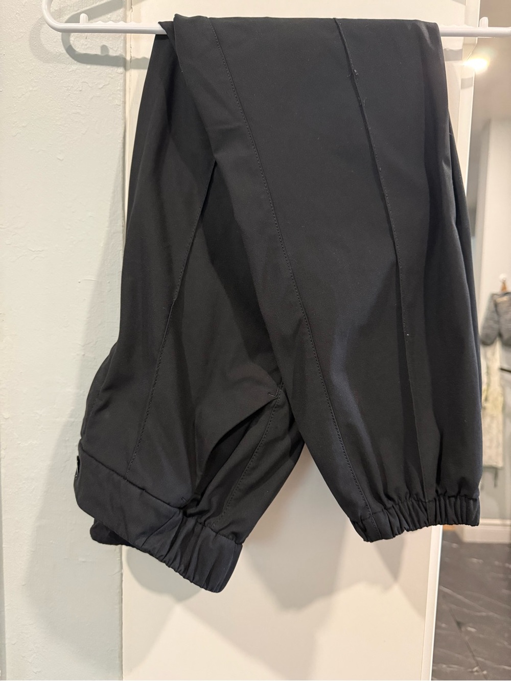 Black Dress Pants with Elastic Cuffs